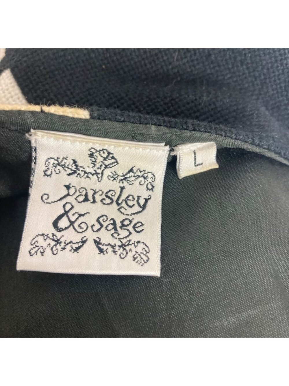 Vintage Parsley & Sage Patchwork Jacket Large Colorful Applique Boho Art to Wear - Picture 6 of 10